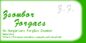 zsombor forgacs business card